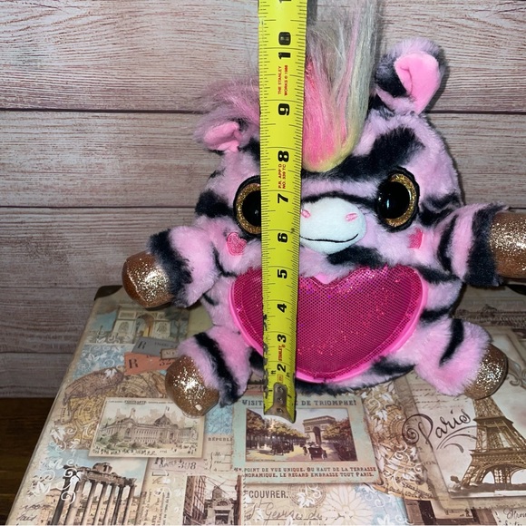 Zuru Rainbocorns Wild Heart Surprise Series 3 Pink Zebra Stripe 10" Plush Toy - Picture 10 of 11